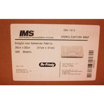 Hu-Friedy IMS Autoclave Sterilization Wrap, 20" x 20", 500 Sheets/Box, IMS-1212 thumbnail 13