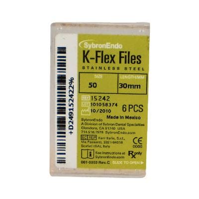 Kerr K-Flex Endodontic Files, #50 (Yellow), 30mm, Stainless Steel, 6/Box, 15242 thumbnail 18
