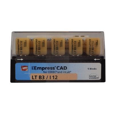 IPS Empress CAD LT I12 Milling Blocks, Shade B3, Low Translucency, for CEREC/inLab, 5/Box thumbnail 3