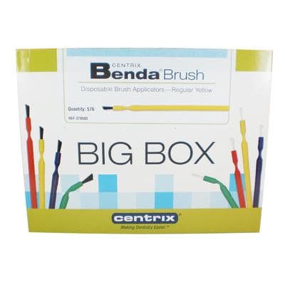 Centrix Benda Brush Disposable Applicator, Regular Point, Yellow Handle, Black Bristles, Single-Ended, 576/Box, 370503 thumbnail 14