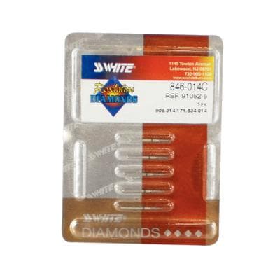 SS White Revelation® Diamond Bur, Cone Flat End, Friction Grip, Coarse Grit, 1.4 mm Diameter, 5/Pkg, #846-014C thumbnail 6
