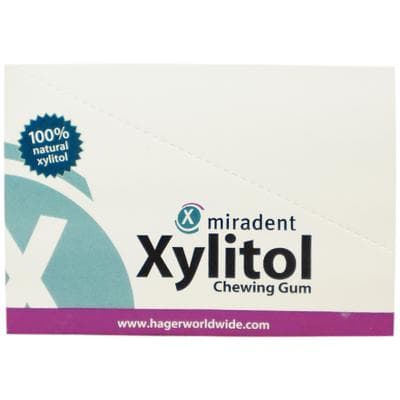 Miradent Xylitol Chewing Gum, Cinnamon, 30 Pieces/Vial, 12 Vials/Box, 630054 thumbnail 7