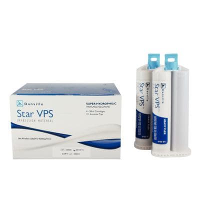 Start VPS Regular-Set Heavy-Flex Vinyl Polysiloxane Impression Material, 4 x 50 mL Cartridges with 12 Mixing Tips, 80013-01 thumbnail 7