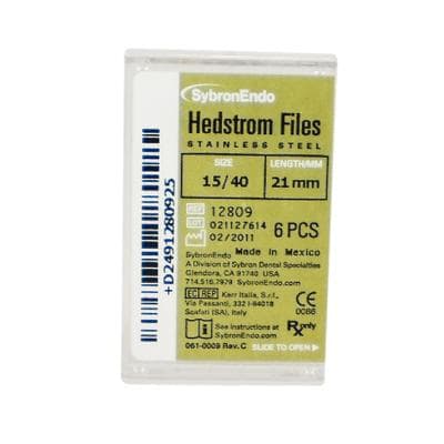 SybronEndo Hedstrom Files, Stainless Steel, 21 mm, #15-40 Assorted, 6/Pk, 12809 thumbnail 15