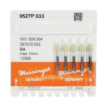 Meisinger 9527P-033 Flexible Polisher, RA, Fine, Light Green, Point, 3.3mm, 5/Pkg thumbnail 4