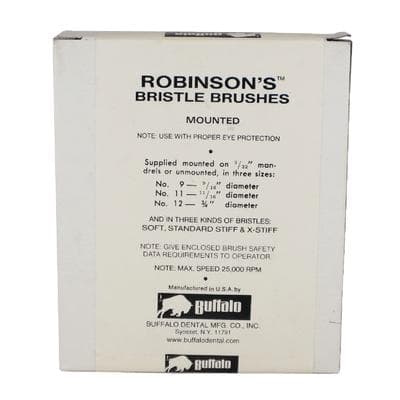 Buffalo Dental Abbott-Robinson #12 Soft Bristle Brushes, HP Straight Handpiece, Natural Bristles, 144/Box, 06144 thumbnail 12
