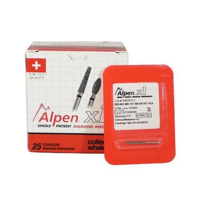 Alpen x1 Single-Use Diamond Bur, FG, Fine Grit, Flame Shape, #863-012, 1.2 mm Diameter, 10.0 mm Length, 25/Pk, X863F012 thumbnail 15