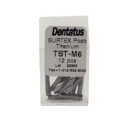 Dentatus Surtex Classic Surface-Treated Titanium Post Refill, Medium (M6), 1.80 mm Diameter, 9.3 mm Length, 12/Pkg, TST-M6 thumbnail 7