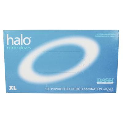 Halo Nitrile Exam Gloves, Powder-Free, Textured, X-Large, Blue, 100/Box, HAL100XL thumbnail 15