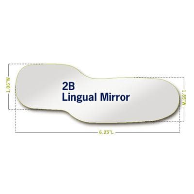 Riofoto Rhodium Intraoral Photographic Mirror, Adult, 2B Lingual, Autoclavable, 1/Pkg, 4250-984 - Riofoto Rhodium Intraoral Photographic Mirrors, Adult - 2B Lingual - Image 1