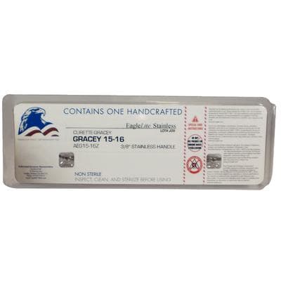 American Eagle Gracey Curette 15-16, 3/8" EagleLite Stainless Steel Handle, Double End, AEG15-16Z thumbnail 10