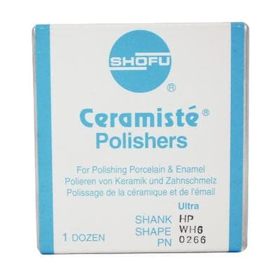 Shofu Ceramiste Ultra Polisher, WH6, HP Shank, Yellow Band, 12/Pkg, #0266 thumbnail 12