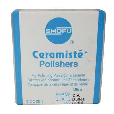 Shofu Ceramiste Soft Polishers, CA, Ultra, Bullet, #040, Grey/Yellow, 12/Pk, 0254 thumbnail 19