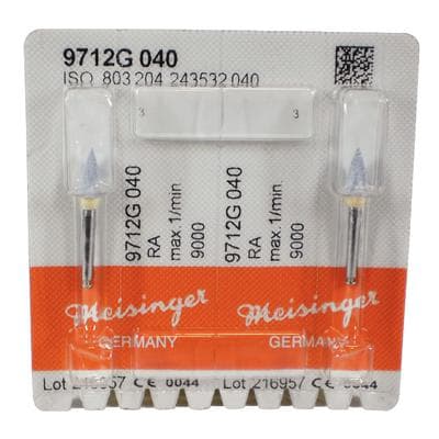 Meisinger Diamond Flexible Polishers 3-Step System for Composite – RA, Point, Light Blue/Beige, Coarse, Size 040, 2/Pkg, 9712G-040 - Diamond Flexible Polishers 3-Step System for Composite – RA, 2/Pkg - Point, Light Blue/Beige, Pre-polishing, 9712G-040 - Image 1