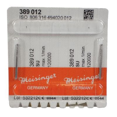 Meisinger 389-012 Surgical Carbide Bur, Round with Diamond Collar, FG Extra Long (FGXL), 1.2 mm Head, 25 mm Shank, 2/Pkg thumbnail 5