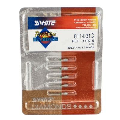 Revelation Diamond Bur, FG, Equilibrating, 811-031C, 3.1 mm, Coarse, Green, 5/Pk, 91107-5 thumbnail 10