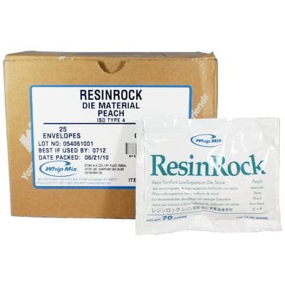 Whip Mix ResinRock Die Stone, Type IV, Resin-Fortified, Peach, Pre-weighed 70g Envelopes, 25/Pack, #34983 thumbnail 6