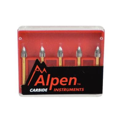 Alpen Carbide Trimming & Finishing Bur, 12-Blade, Flame Shape, Friction Grip, #7108, 2.3 mm Diameter, 5/Pkg thumbnail 6