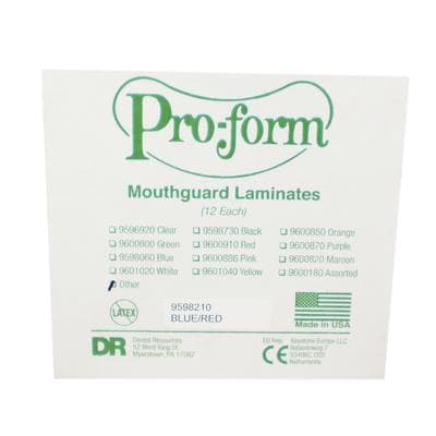 Pro-Form Mouthguard Laminates Dual-Color, 0.160" (4mm), 5" x 5", Blue/Red, 12/Pkg, 9598210 thumbnail 7