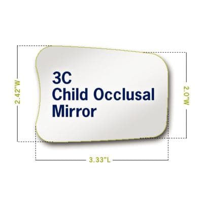 Riofoto Rhodium Intraoral Photographic Mirror, Child, Occlusal, Size 3C, 1/Pkg, 4250-982 thumbnail 2