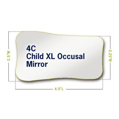 Riofoto Rhodium Intraoral Photographic Mirror, Child Extra Large, 4 XLong Occlusal, Double-Sided, Autoclavable, 1/Pkg - Riofoto Rhodium Intraoral Photographic Mirrors, Child - 4 XLong Occlusal - Image 1