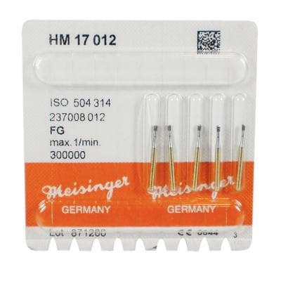 Meisinger Tungsten Carbide Crown Cutter Bur, HM17-012-FG, ISO #1932, Friction Grip, 1.2 mm Diameter, 5/Pkg thumbnail 4