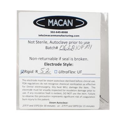 Macan R-C52 Rigid Coagulating Electrode Tip, 3 mm Ball, Angled, 2/Pkg thumbnail 2