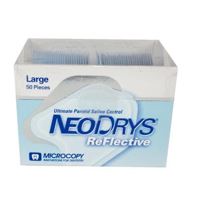Microcopy NeoDrys Reflective Saliva Absorbent Cotton Roll Substitute, Large, Blue, 50/Pk, DYRL thumbnail 20