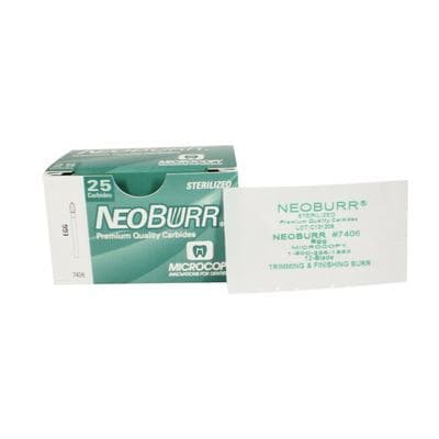 Microcopy NeoBurr Carbide Trimming & Finishing Bur, FG #7406, Egg Shape, 12-Blade, Gold, 25/Pack thumbnail 5