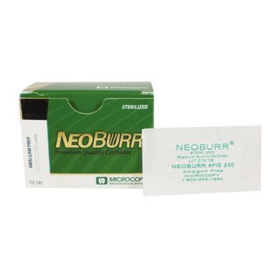 Microcopy NeoBurr FG #245 Amalgam Prep Tungsten Carbide Bur, Friction Grip, 6-Blade, 50/Pack thumbnail 4