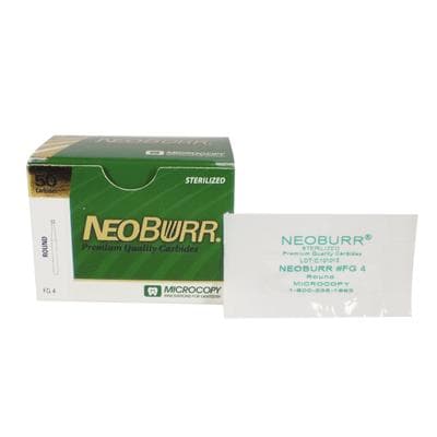 NeoBurr® Operative Carbide Bur, FG, Round #4, 1.4 mm Diameter, 1.1 mm Length, 50/Pkg thumbnail 5
