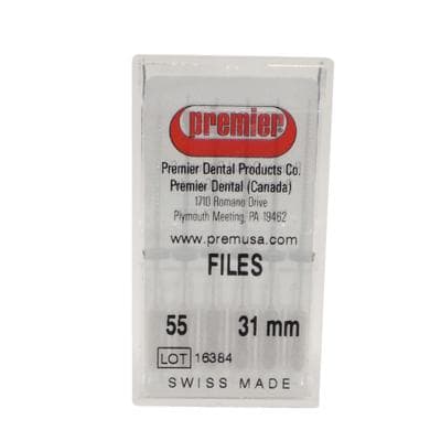 Premier K-Files, 31mm, Size #55 (Red), Stainless Steel, 6/Pack thumbnail 6