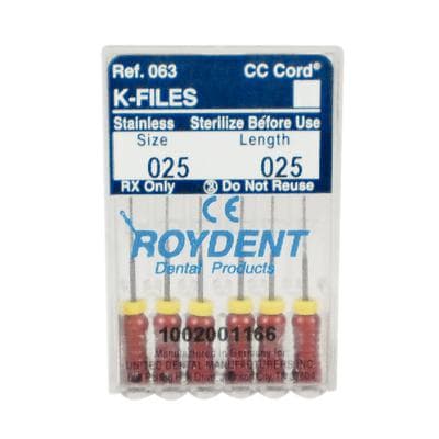 Roydent K-Type Files #25, 25mm, Pack of 6, Red, 06325025R thumbnail 12
