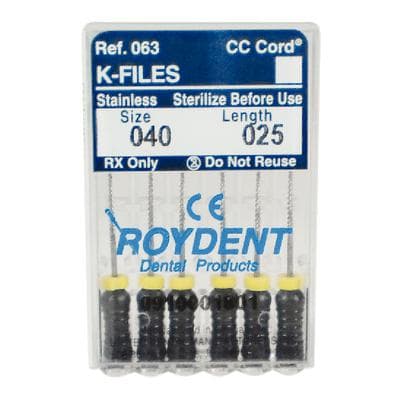 Roydent K-Type Files #40, 25mm, Pack of 6, Black (06325040R) thumbnail 9