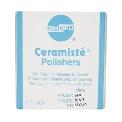 Shofu Ceramiste Soft Polisher, Ultra, Knife Edge, #125 (KN7), HP, Grey/Yellow, 12/Pk, 0264 thumbnail 13