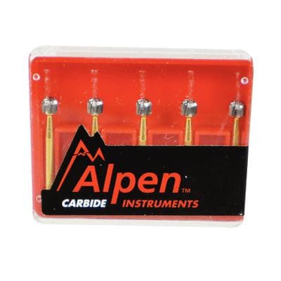 Alpen Carbide Trimming & Finishing Bur, 12-Blade Round, FG, #7009, 2.7 mm, 5/Pkg thumbnail 6