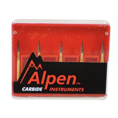 Alpen 12-Blade Trimming & Finishing Carbide Bur, FG, Tapered, #7611, 1.0 mm, 5/Pk, R707611 thumbnail 8