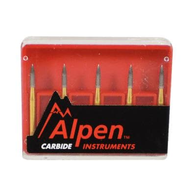 Alpen Carbide Trimming & Finishing Bur, FG, Needle, 30 Flutes, #9903, 1.2 mm, 5/Pk, R909903 thumbnail 7
