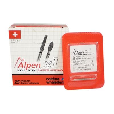 Alpen x1 Single-Use Diamond Bur, FG, #850-012C, Round End Taper, Coarse, Green, 1.2 mm, 25/Pk, X850C012 thumbnail 9