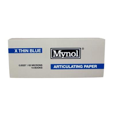 Mynol X-Thin Blue Articulating Paper, 63 Microns, Box of 14 Books (140 Sheets), ADA Products thumbnail 3