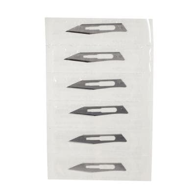 Bard-Parker Carbon Steel Scalpel Blades, Size 25, Nonsterile, Individually Packaged, 6/Pkg - Carbon Steel Blades and Handle – Nonsterile, 6/Pkg - 25 - Image 1