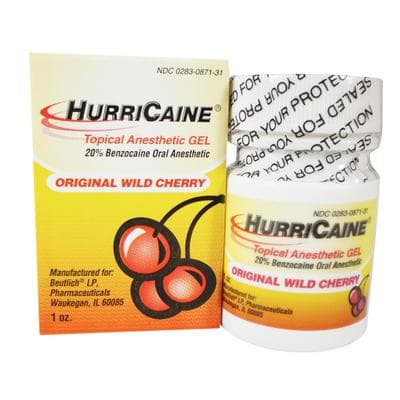HurriCaine Topical Anesthetic Gel, 20% Benzocaine, Original Wild Cherry, 1 oz Jar, 1/Pk, NDC 0283-0871-31 thumbnail 10