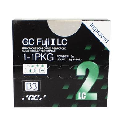 GC Fuji II LC Improved 1:1 Package, Shade B3, 15g Powder + 8g Liquid, #000190 thumbnail 9