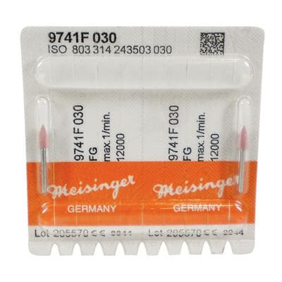 Diamond Flexible Polishers for Porcelain and Ceramics, FG - Flame, Red/Orange, Fine, 9741F, 3.0 mm Diameter - Diamond Flexible Polishers for Porcelain and Ceramics, FG - Flame, Red/Orange, Fine, 9741F, 03.0 mm Diameter - Image 1