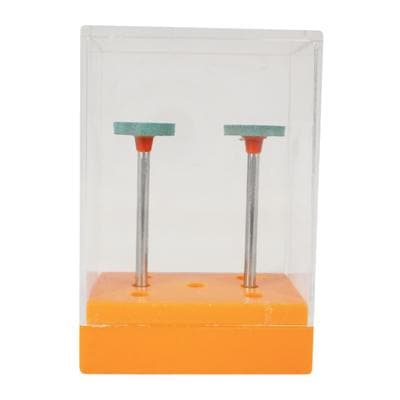 Meisinger 9749G-110 HP Diamond Impregnated Ceramic Polisher, Coarse, Wheel Shape, Green/Orange, 11mm Head, 2/Pk thumbnail 11