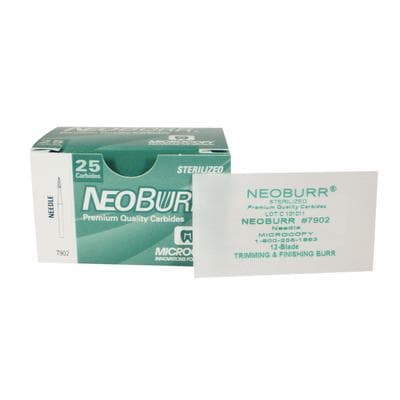 NeoBurr® Trimming and Finishing Carbide Bur, FG, 12-Blade, Needle Shape, #7902, 1.0 mm Diameter, 3.6 mm Length, 25/Pkg thumbnail 6