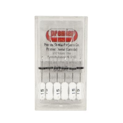Premier K-Files, Stainless Steel, 31mm, Size #15 (White), 6/Pk, 9053293 thumbnail 13