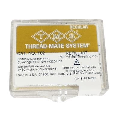 TMS Thread Mate System Regular Refill Kit, Gold-Plated Stainless Steel Self-Threading Pins, 0.027" (0.675 mm), 50/Bx, T-02 thumbnail 12