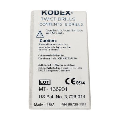 Coltene TMS Kodex Drill K92, Minim, Depth-Limiting, Silver, 0.021" x 0.079" (0.525 mm x 2 mm), 6/Pk thumbnail 17