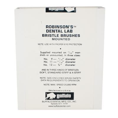 Buffalo Dental Abbott-Robinson #11 Standard Stiff Bristle Brushes, HP Shank, Natural Bristle, Silver Gray, 144/Pkg, 06084 thumbnail 14